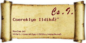Csereklye Ildikó névjegykártya