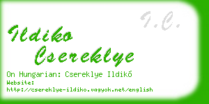 ildiko csereklye business card
